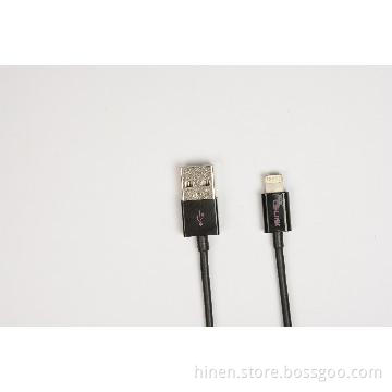 black Apple MFi 6.0 Lightning to USB cable